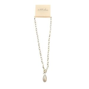 NWT Ettika Gold and Cream Pearl Drop Necklace